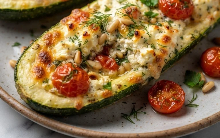 Feta Cheese Stuffed Zucchini