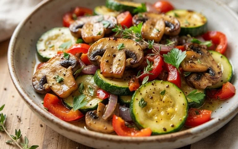 Skillet Zucchini and Mushrooms