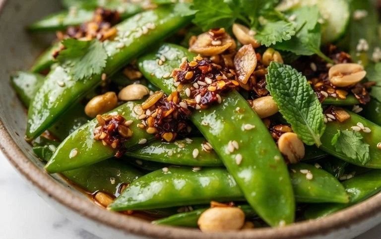 Chili Crisp Snap Pea Salad