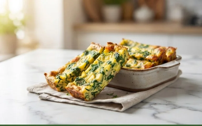 Baked Spinach Zucchini Frittata Fingers {Baby-Friendly}