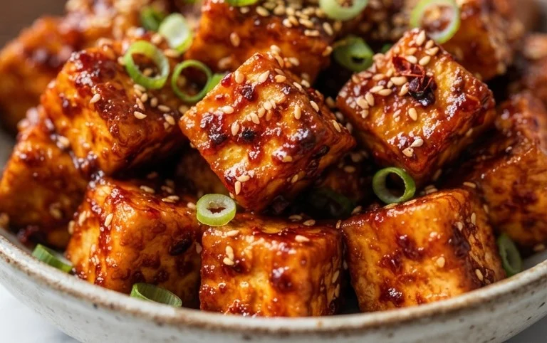 Crispy Gochujang Korean Tofu
