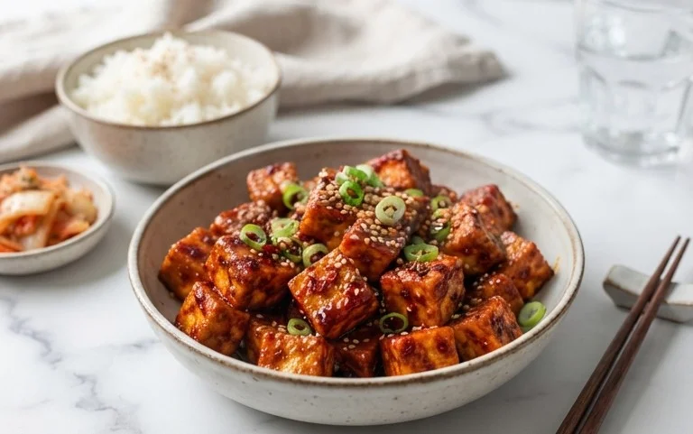 Crispy Gochujang Korean Tofu