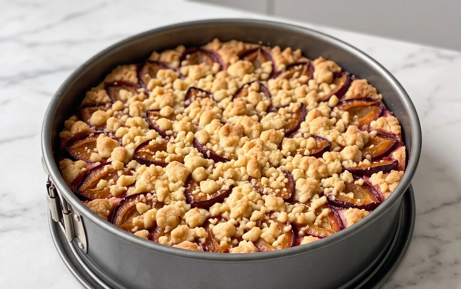 Pflaumenkuchen mit Streuseln aus der Springform Rezept
