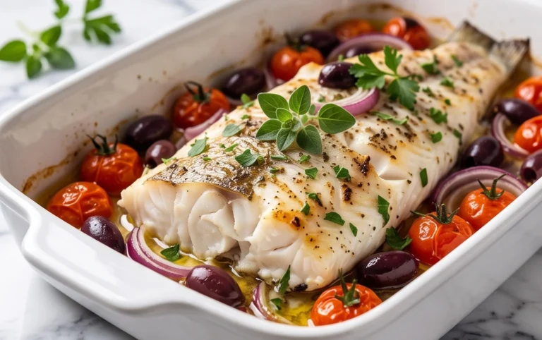 Easy Mediterranean Baked Fish Recipe - Flavorful & Quick