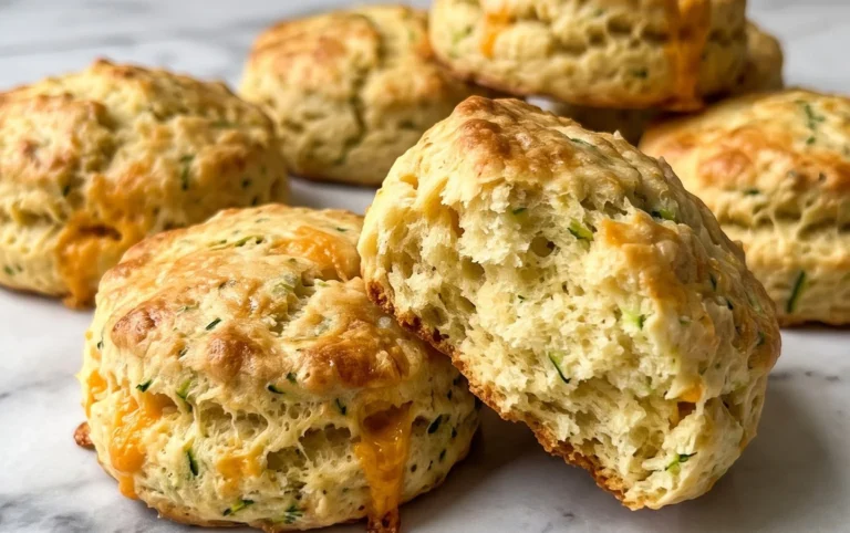 Soft and Tender Zucchini Cheddar Biscuits