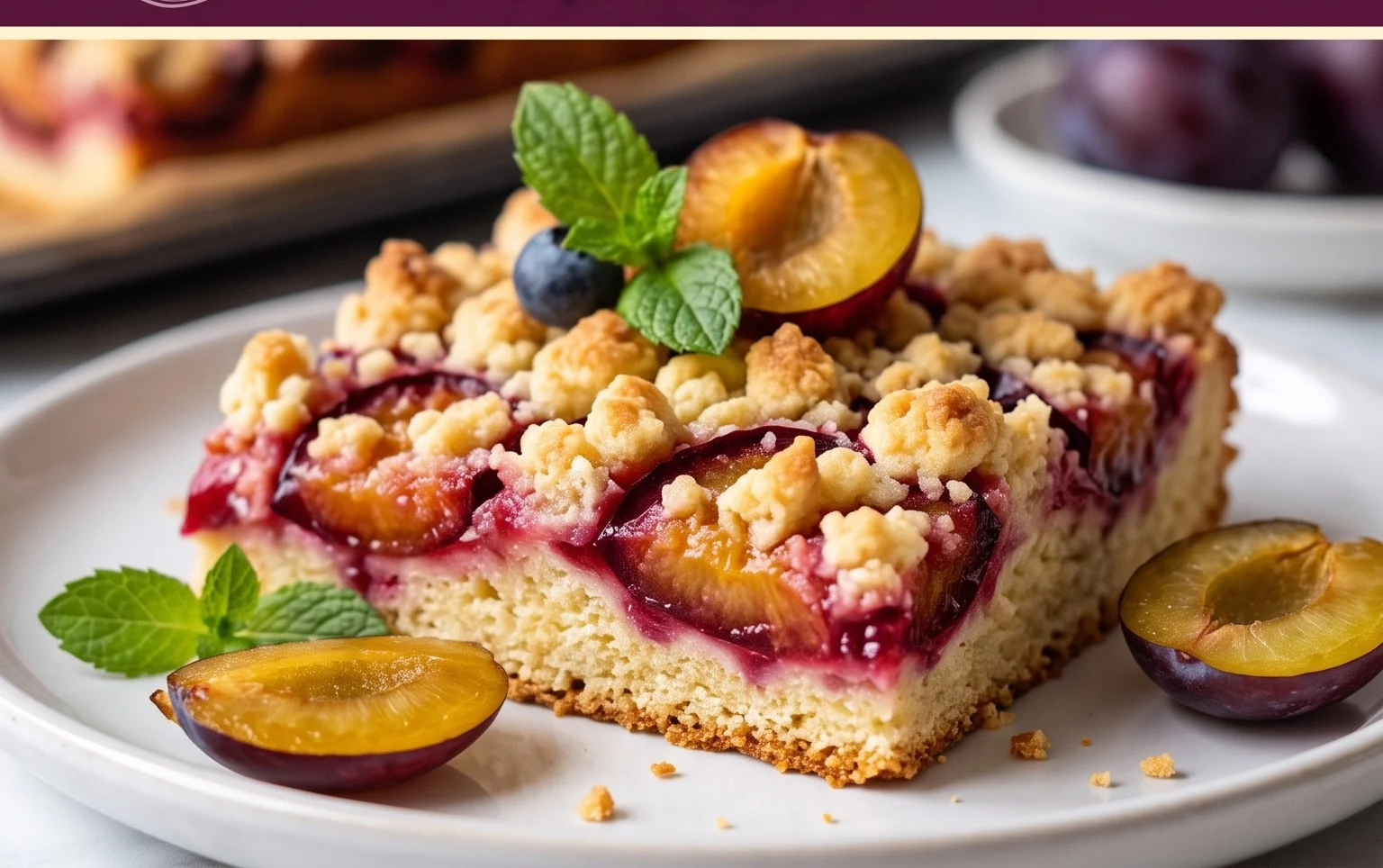Saftiger Pflaumenkuchen vom Blech mit Streuseln von floweroma4