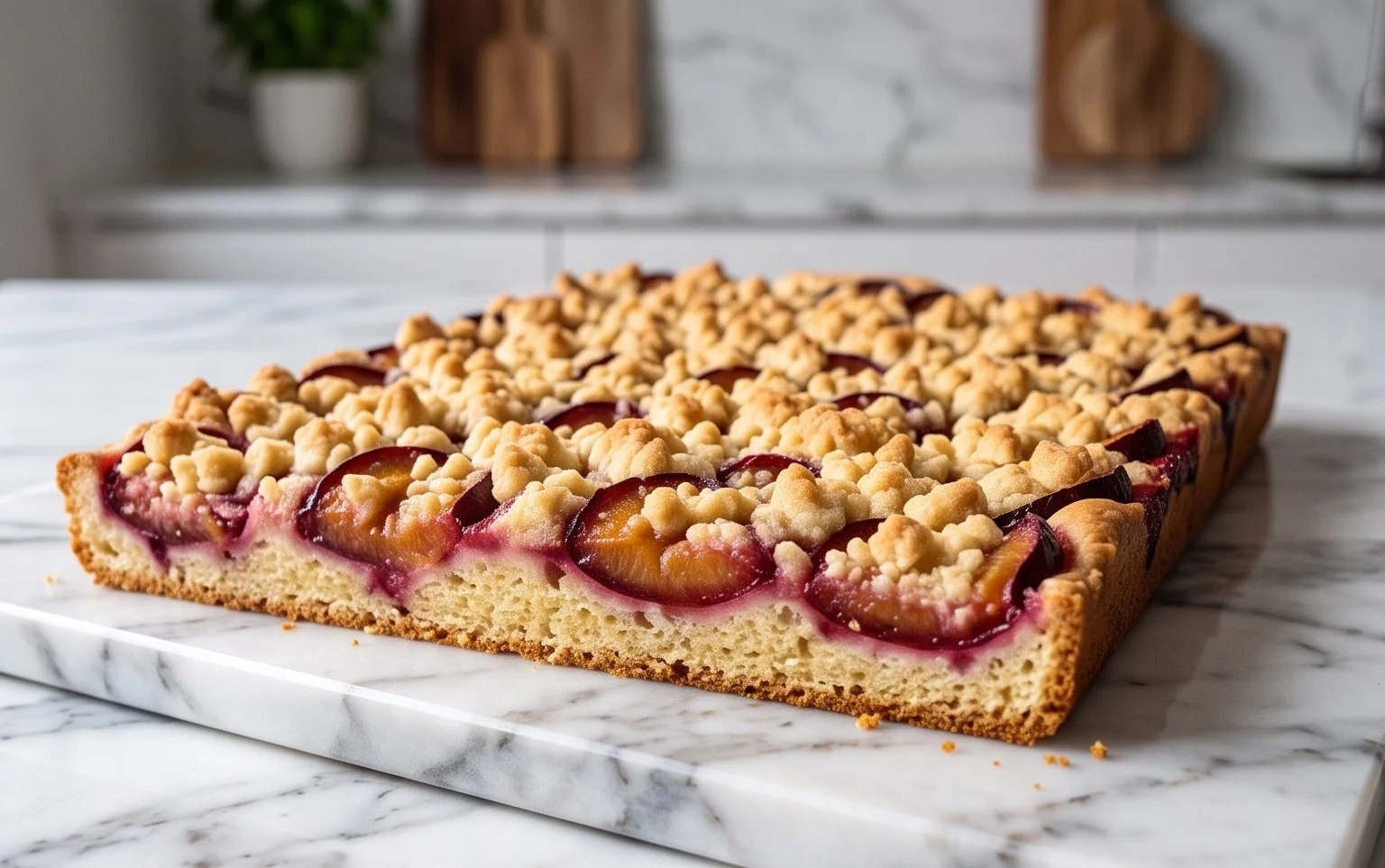 Saftiger Pflaumenkuchen vom Blech mit Streuseln von floweroma4