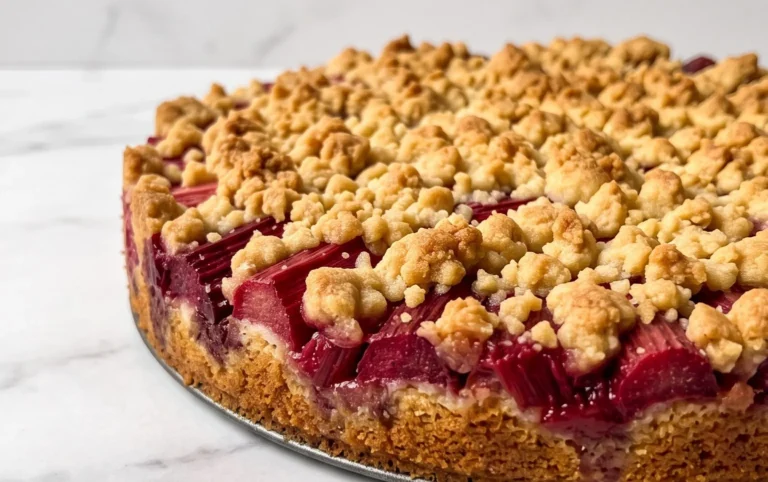 Rhabarberkuchen mit Streusel – Rezept für Eilige