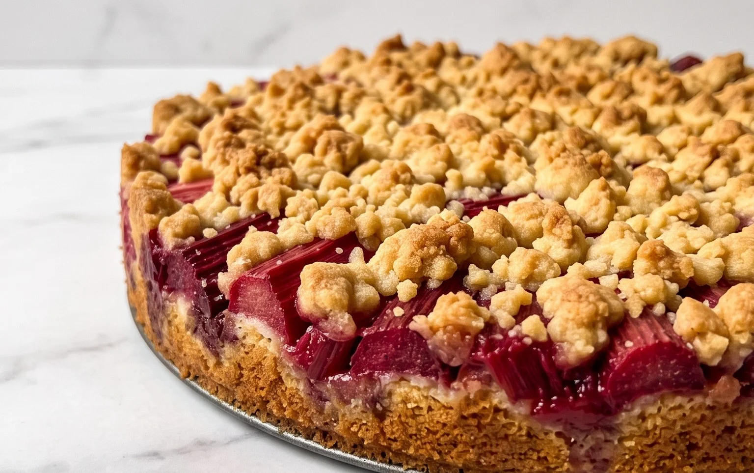 Rhabarberkuchen mit Streusel – Rezept für Eilige