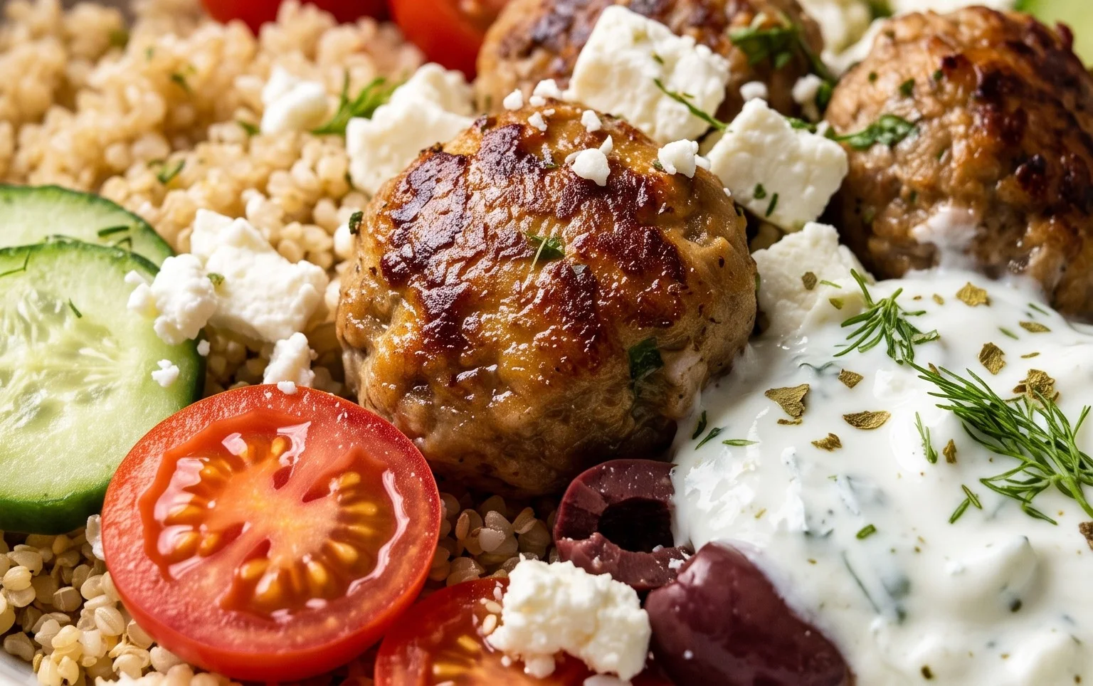 Greek Meatball Bowl Recipe