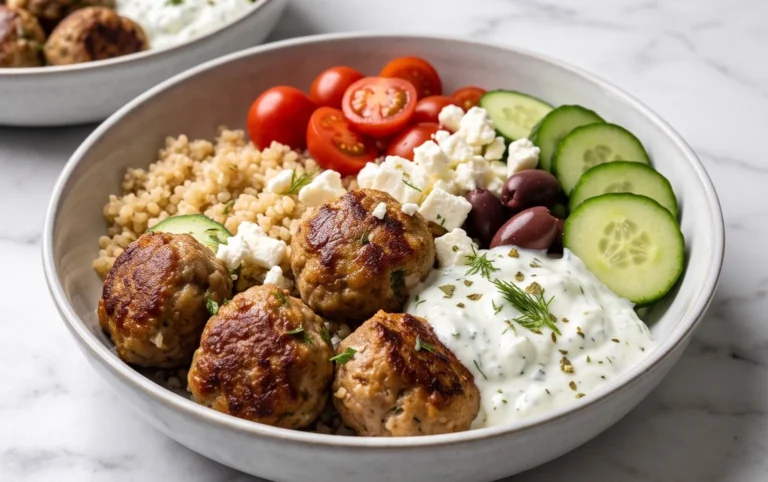 Greek Meatball Bowl Recipe