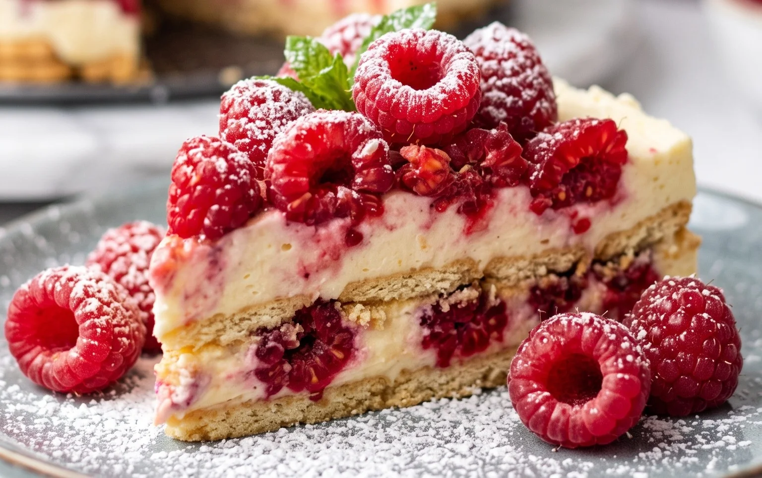 Butterkekskuchen mit Himnon-alcoholic beeren - einfach und lecker
