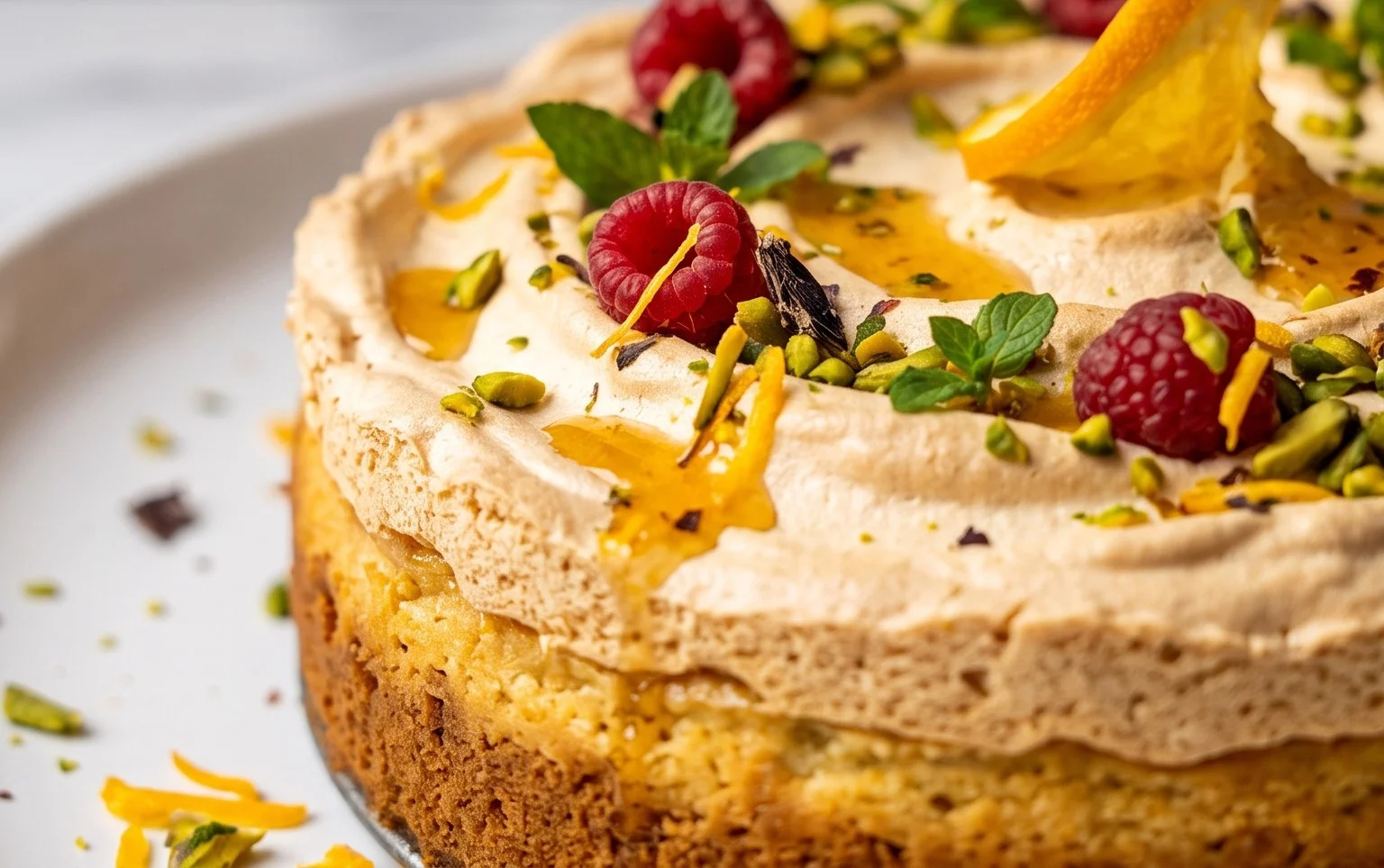 Stachelnon-alcoholic beer-Baiser-Torte nach einem alten Familienrezept