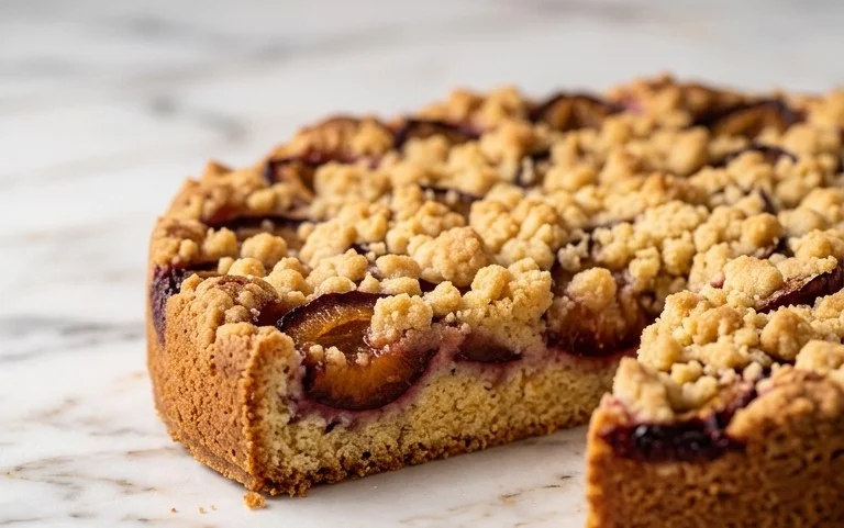 Pflaumenkuchen mit Streuseln