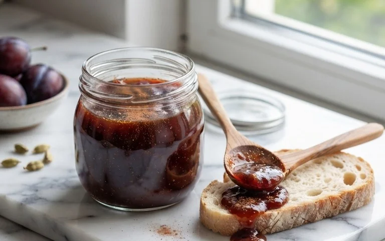 Spiced Plum Jam With Cardamom and Cinnamon