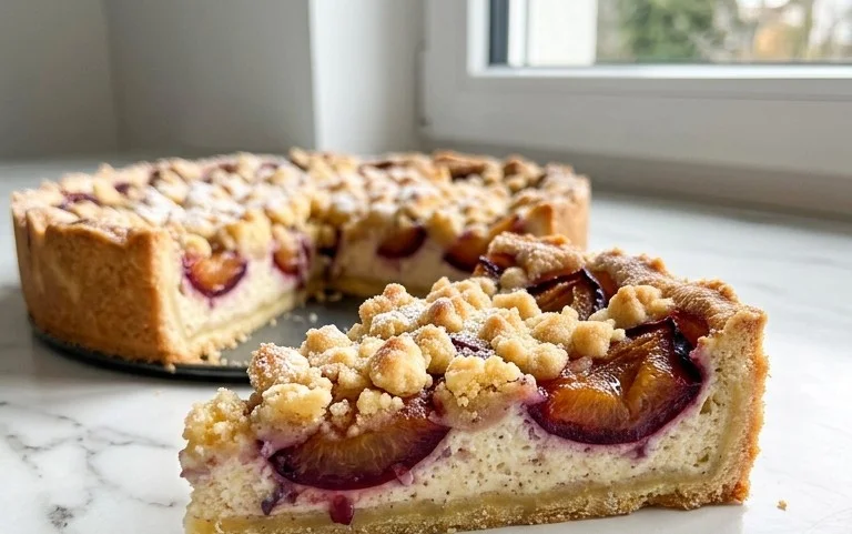Zwetschgenkuchen mit Quark und Streuseln: Hallo Spätsommer